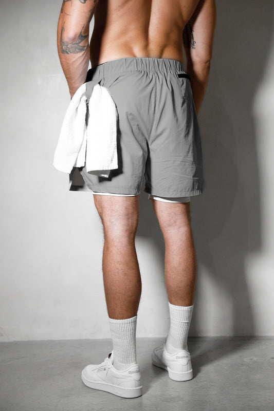 Compression Short - Ivory Grey